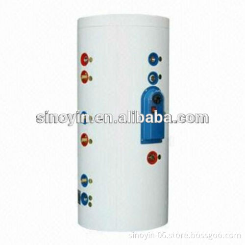 Solar water tank with double coil, made of stainless steel